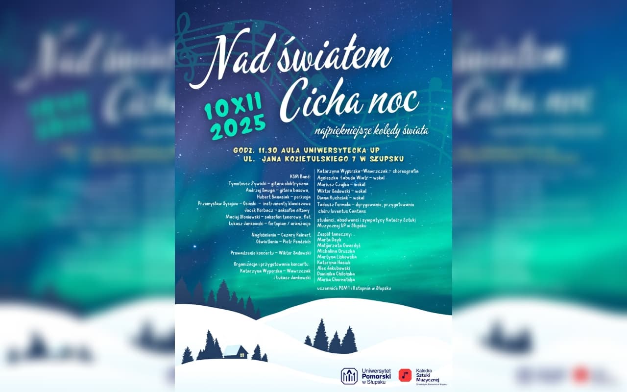 „Nad światem cicha noc” – najpiękniejsze kolędy świata w wykonaniu artystów Uniwersytetu Pomorskiego