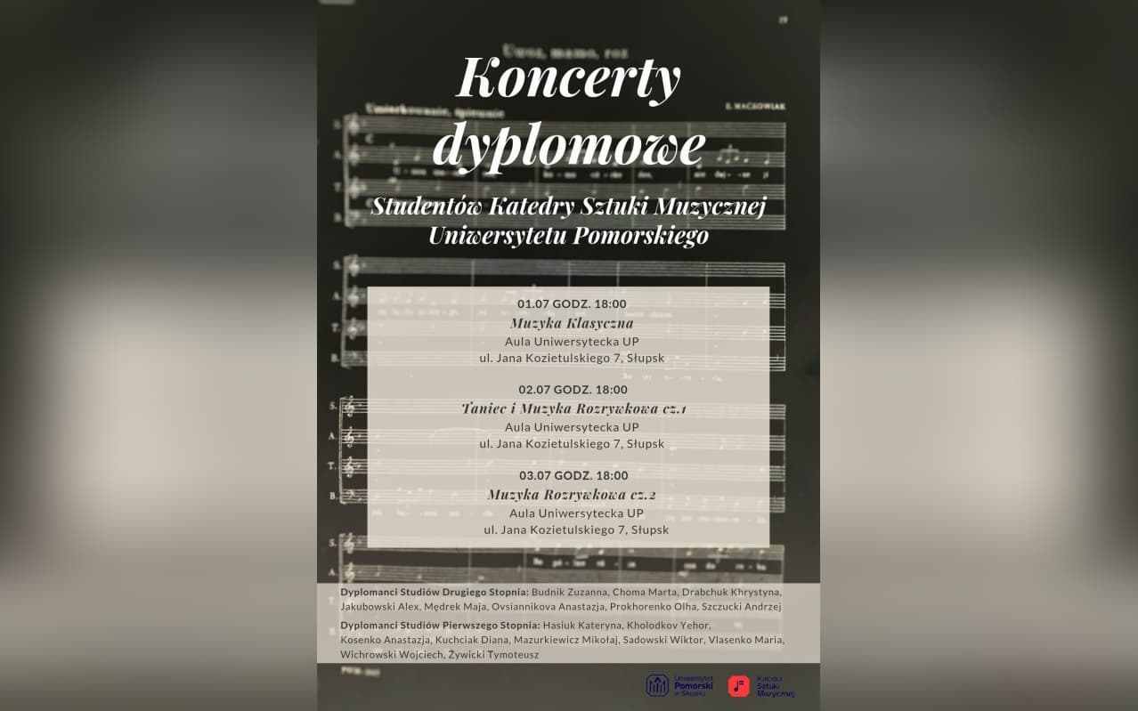 Zapraszamy na Koncerty Dyplomowe!