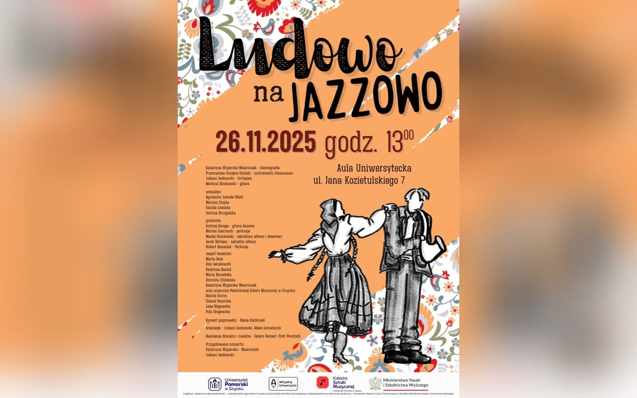 Koncert „Ludowo na jazzowo” na Uniwersytecie Pomorskim w Słupsku